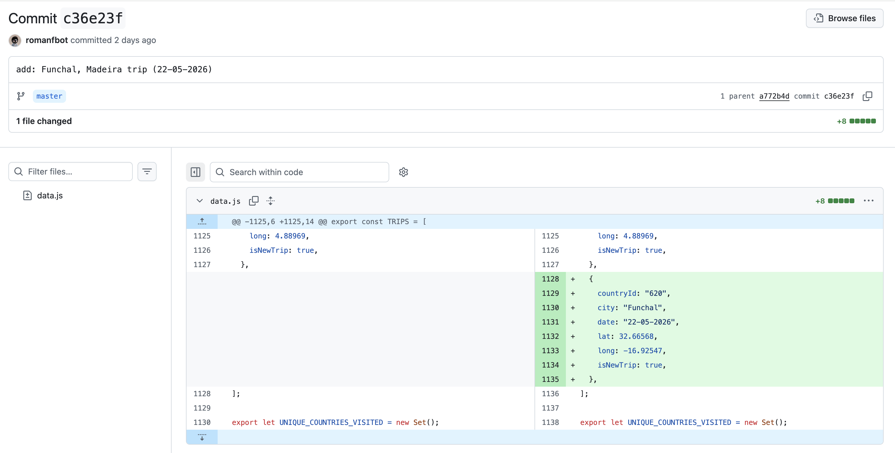 Commit example